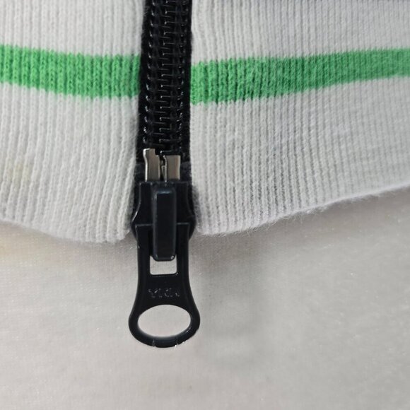 Tommy Hilfiger Y2K Apple Green White Embroidered Large Logo Full Zip Jacket - Picture 6 of 9